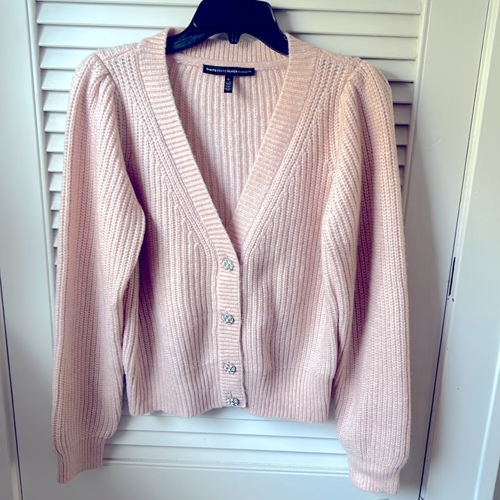 WHBM White House black market pink women’s sweater large